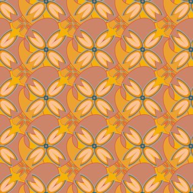 Yeni basit soyut geometrik seamless modeli ile arka plan için çiçekler