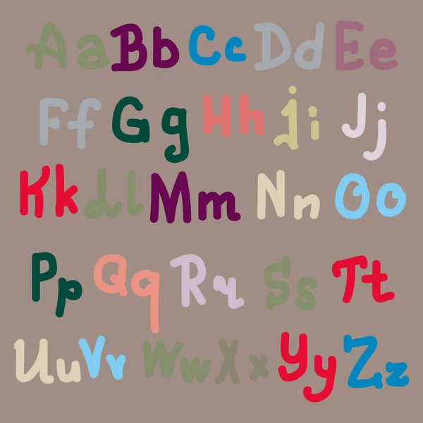 Handgezeichnetes Alphabet Pinsel Bemalte Buchstaben Handschrift Und Individuelle Typografie Für — Stockvektor