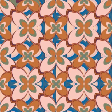 Yeni basit soyut geometrik seamless modeli ile arka plan için çiçekler