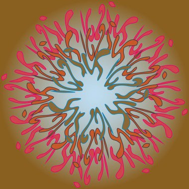 Yeni simetrik soyut mandala. Duvar kağıdı, desen dolgularını, web sayfaları, yüzey dokuları için dekoratif nesne-ebilmek var olmak kullanılmış.