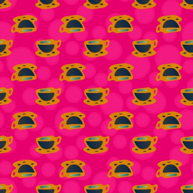 Bardak kahve veya çay arka plan seamless modeli üzerinde noktalı.