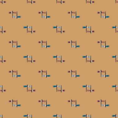 Dekoratif renkli seamless modeli ile şirin yusufçuk