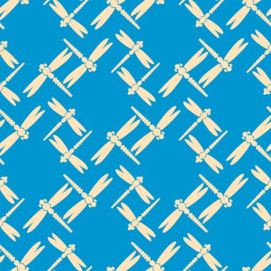 Dekoratif renkli seamless modeli ile şirin yusufçuk