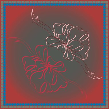 Set çekilmiş yay izole el renk arka plan üzerinde.