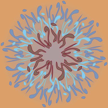 Yeni simetrik soyut mandala. Duvar kağıdı, desen dolgularını, web sayfaları, yüzey dokuları için dekoratif nesne-ebilmek var olmak kullanılmış.