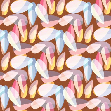 Parlak arka plan Dikişsiz desen çok renkli yapraklarda.