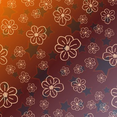 Yeni basit soyut geometrik seamless modeli ile arka plan için çiçekler