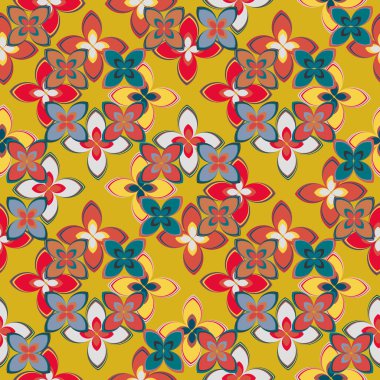 Yeni basit soyut geometrik seamless modeli ile arka plan için çiçekler