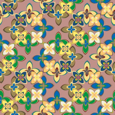 Yeni basit soyut geometrik seamless modeli ile arka plan için çiçekler