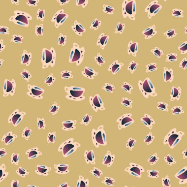 Bardak kahve veya çay arka plan seamless modeli üzerinde noktalı.