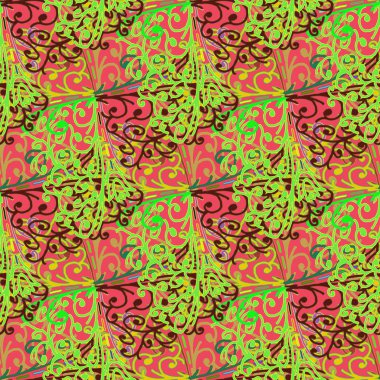 Soyut Dikişsiz renkli desen, vektör çizim