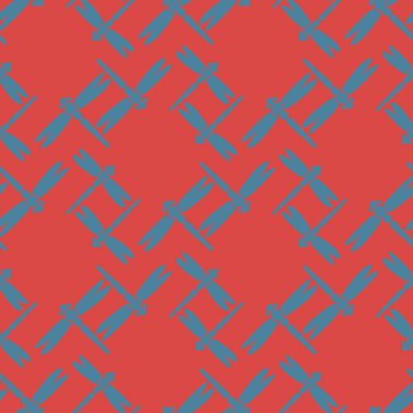 Dekoratif renkli seamless modeli ile şirin yusufçuk