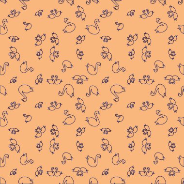 Kuğu renkli parlak seamless modeli