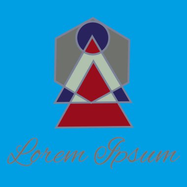 Geometrik çizgi logo. Tasarımınız için benzersiz doğrusal rozeti. Geometrik soyut şablon kavram simgesi.