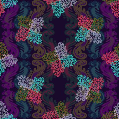 Soyut Dikişsiz renkli desen, vektör çizim