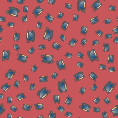 Bardak kahve veya çay arka plan seamless modeli üzerinde noktalı.