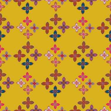 Yeni basit soyut geometrik seamless modeli ile arka plan için çiçekler