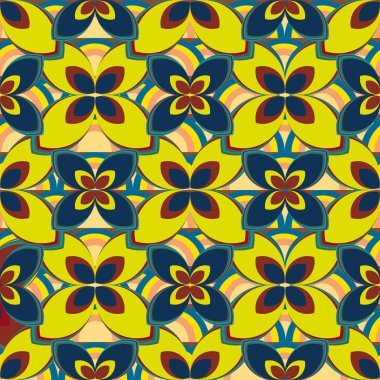 Yeni basit soyut geometrik seamless modeli ile arka plan için çiçekler