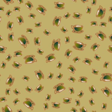 Bardak kahve veya çay arka plan seamless modeli üzerinde noktalı.