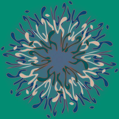 Yeni simetrik soyut mandala. Duvar kağıdı, desen dolgularını, web sayfaları, yüzey dokuları için dekoratif nesne-ebilmek var olmak kullanılmış.