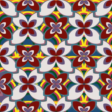 Yeni basit soyut geometrik seamless modeli ile arka plan için çiçekler