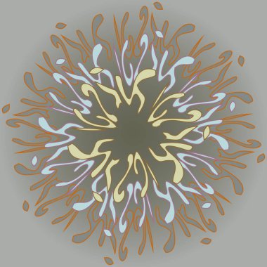 Yeni simetrik soyut mandala. Duvar kağıdı, desen dolgularını, web sayfaları, yüzey dokuları için dekoratif nesne-ebilmek var olmak kullanılmış.