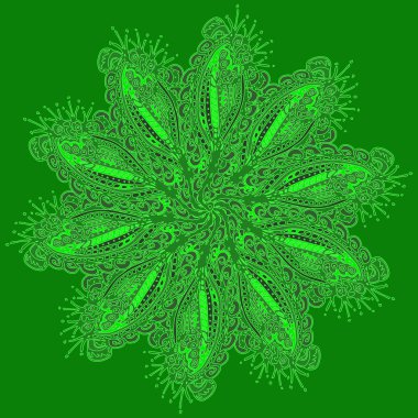 Stil zentangle yeni simetrik mandala doodle ile sanat esin kaynağı oldu. Duvar kağıdı, desen dolgularını, web sayfaları, yüzey dokuları için dekoratif nesne-ebilmek var olmak kullanılmış.