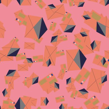 Zarflar seamless modeli, vektör çizim 