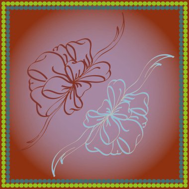 Set çekilmiş yay izole el renk arka plan üzerinde.