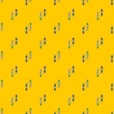 Dekoratif renkli seamless modeli ile şirin yusufçuk