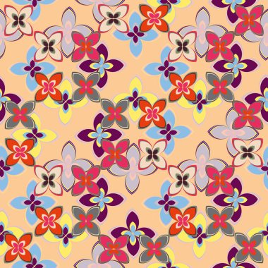 Yeni basit soyut geometrik seamless modeli ile arka plan için çiçekler