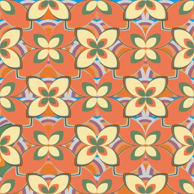 Yeni basit soyut geometrik seamless modeli ile arka plan için çiçekler