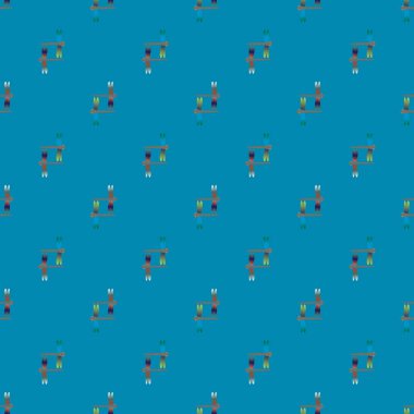 Dekoratif renkli seamless modeli ile şirin yusufçuk