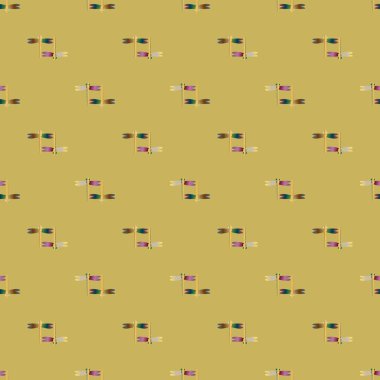 Dekoratif renkli seamless modeli ile şirin yusufçuk