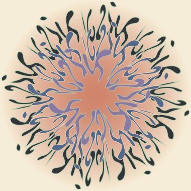 Yeni simetrik soyut mandala. Duvar kağıdı, desen dolgularını, web sayfaları, yüzey dokuları için dekoratif nesne-ebilmek var olmak kullanılmış.