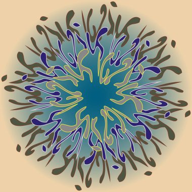 Yeni simetrik soyut mandala. Duvar kağıdı, desen dolgularını, web sayfaları, yüzey dokuları için dekoratif nesne-ebilmek var olmak kullanılmış.