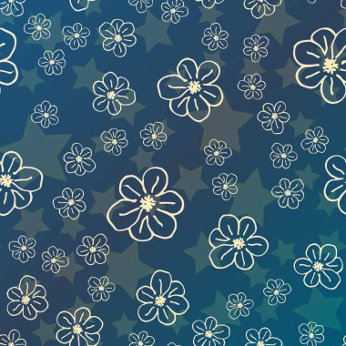 Yeni basit soyut geometrik seamless modeli ile arka plan için çiçekler