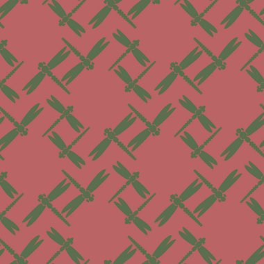 Dekoratif renkli seamless modeli ile şirin yusufçuk