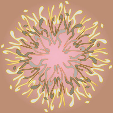 Yeni simetrik soyut mandala. Duvar kağıdı, desen dolgularını, web sayfaları, yüzey dokuları için dekoratif nesne-ebilmek var olmak kullanılmış.