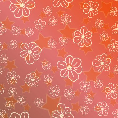 Yeni basit soyut geometrik seamless modeli ile arka plan için çiçekler