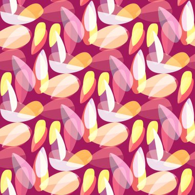 Parlak arka plan Dikişsiz desen çok renkli yapraklarda.