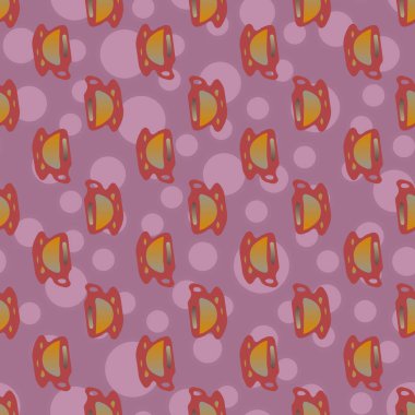 Bardak kahve veya çay arka plan seamless modeli üzerinde noktalı.