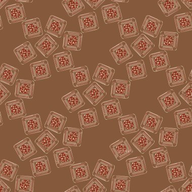 Tanımlama bilgilerini seamless modeli. tatlı tatlı yiyecek, arka plan illüstrasyon.