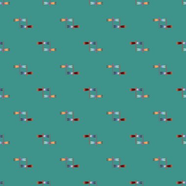 Dekoratif renkli seamless modeli ile şirin yusufçuk