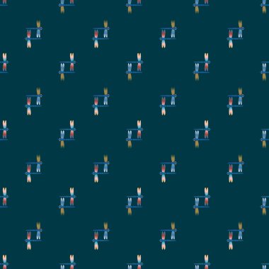 Dekoratif renkli seamless modeli ile şirin yusufçuk