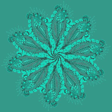 Stil zentangle yeni simetrik mandala doodle ile sanat esin kaynağı oldu. Duvar kağıdı, desen dolgularını, web sayfaları, yüzey dokuları için dekoratif nesne-ebilmek var olmak kullanılmış.