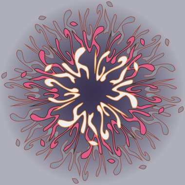 Yeni simetrik soyut mandala. Duvar kağıdı, desen dolgularını, web sayfaları, yüzey dokuları için dekoratif nesne-ebilmek var olmak kullanılmış.