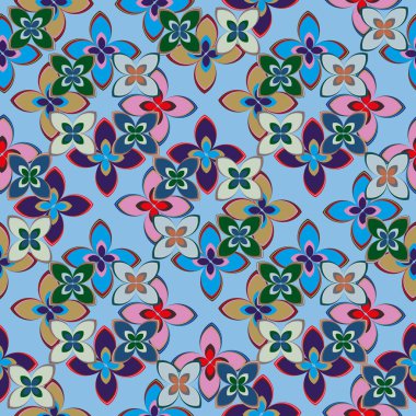 Yeni basit soyut geometrik seamless modeli ile arka plan için çiçekler