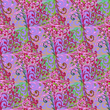 Soyut Dikişsiz renkli desen, vektör çizim