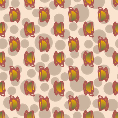 Bardak kahve veya çay arka plan seamless modeli üzerinde noktalı.